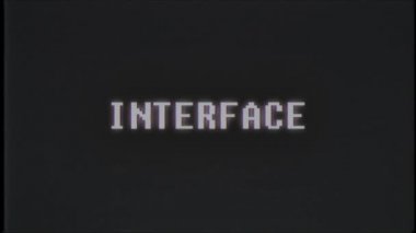 Retro videogame arabirimi word metin bilgisayar eski tv arıza parazit gürültü ekran animasyon sorunsuz döngü yeni kalite evrensel vintage hareketli dinamik animasyonlu arka plan renkli neşeli video