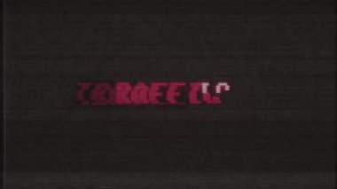 Retro video oyunu Rating kelime metin bilgisayar eski tv arıza parazit gürültü ekran animasyon sorunsuz döngü yeni kalite evrensel vintage hareketli dinamik animasyonlu arka plan renkli neşeli video