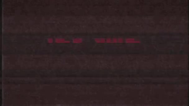 rétro jeu vidéo NOUVEAU Jeu de mots texte ordinateur vieux tv glitch interférence bruit écran animation boucle transparente Nouvelle qualité universel vintage mouvement dynamique animé fond coloré joyeux vidéo 