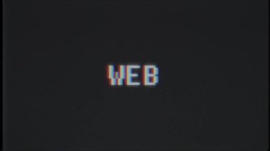 Retro video oyunu Web metin bilgisayar eski tv arıza parazit gürültü ekran animasyon sorunsuz döngü yeni kalite evrensel vintage hareketli dinamik animasyonlu arka plan renkli neşeli video