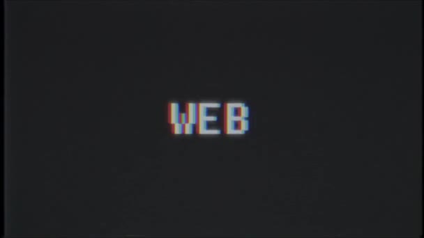 rétro jeu vidéo WEB texte ordinateur vieux tv glitch interférence bruit écran animation boucle transparente Nouvelle qualité universelle vintage mouvement dynamique animé fond coloré joyeux vidéo 