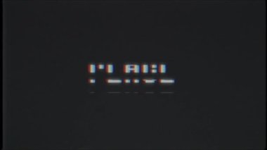 Retro video oyunu barış metin bilgisayar eski tv arıza parazit gürültü ekran animasyon sorunsuz döngü yeni kalite evrensel vintage hareketli dinamik animasyonlu arka plan renkli neşeli video