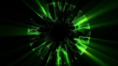 Uçuş içinde yeşil ile neon hiper dijital tünel hareket grafik animasyon arka plan döngü yeni kalite fütüristik stil serin güzel güzel video görüntüleri ışıklar kapanıyor