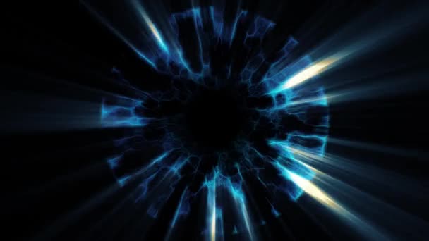 Vol à travers VERT BLANC néon hyperespace lumières numérique tunnel mouvement graphiques superposition animation fond boucle nouvelle qualité style futuriste cool belle séquence vidéo — Video