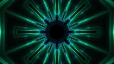 İçinde uçuş swymmetrical neon uzay boşluğu yoluyla dışarı ışıklar dijital tünel hareket grafik animasyon arka plan döngü yeni kalite fütüristik stil serin güzel güzel video görüntüleri bindirme