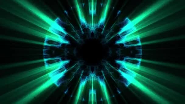 Vol à travers swymmetrical néon hyperespace lumières numérique tunnel mouvement graphiques superposition animation fond boucle nouvelle qualité futuriste style cool belle vidéo 