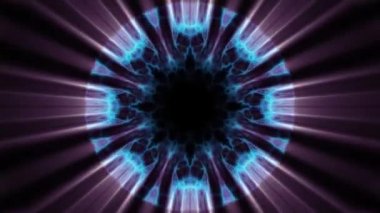 İçinde uçuş swymmetrical neon uzay boşluğu yoluyla dışarı ışıklar dijital tünel hareket grafik animasyon arka plan döngü yeni kalite fütüristik stil serin güzel güzel video görüntüleri bindirme