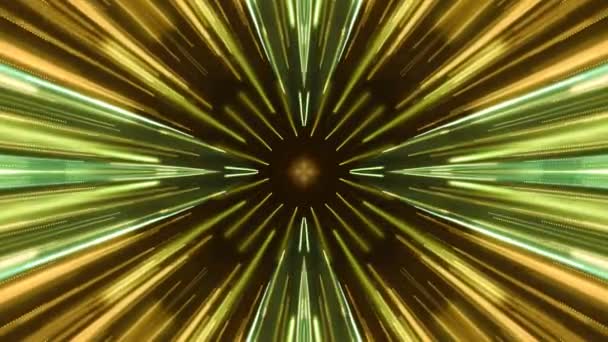 Bright symmetrycal hyperspace lights cyber tunnel motion graphics animation background new quality futuristic cool nice beautiful video footage — Stock Video