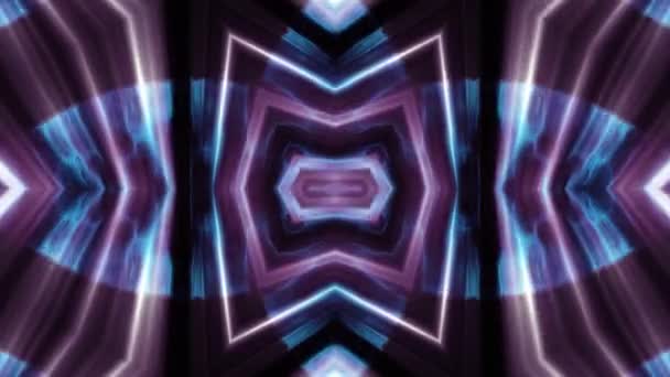 Ozdobnych błyszczący kryształ promienie świetlne Kalejdoskop etniczna tribal wzór psychodeliczny animacji streszczenie tło nowej jakości retro vintage wakacje native kolorowe ruchu dynamicznego radosna muzyka wideo — Wideo stockowe