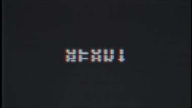 Retro video oyunu zafer metin bilgisayar eski tv arıza parazit gürültü ekran animasyon sorunsuz döngü yeni kalite evrensel vintage hareketli dinamik animasyonlu arka plan renkli neşeli video