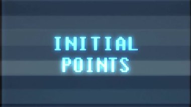 Retro video oyunu ilk Puan metin bilgisayar eski tv arıza parazit gürültü ekran animasyon sorunsuz döngü yeni kalite evrensel vintage hareketli dinamik animasyonlu arka plan renkli neşeli video