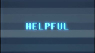 Retro video oyunu yardımcı metin bilgisayar eski tv arıza parazit gürültü ekran animasyon sorunsuz döngü yeni kalite evrensel vintage hareketli dinamik animasyonlu arka plan renkli neşeli video