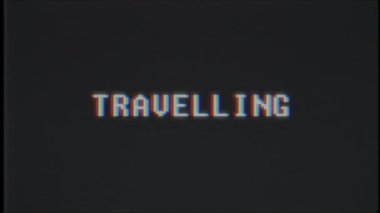 Retro video oyunu hareket metni bilgisayar eski tv arıza parazit gürültü ekran animasyon sorunsuz döngü yeni kalite evrensel vintage hareketli dinamik animasyonlu arka plan renkli neşeli video