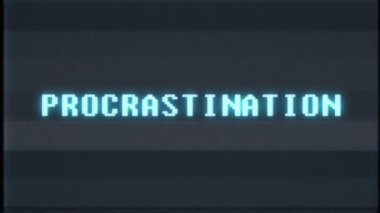 Retro videogame erteleme metin bilgisayar eski tv arıza parazit gürültü ekran animasyon sorunsuz döngü yeni kalite evrensel vintage hareketli dinamik animasyonlu arka plan renkli neşeli video