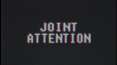 Retro videogame ortak dikkat metin bilgisayar eski tv arıza parazit gürültü ekran animasyon sorunsuz döngü yeni kalite evrensel vintage hareket dinamik animasyonlu arka plan renkli neşeli video m