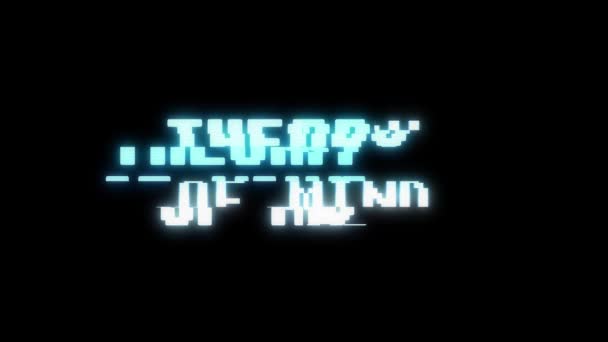 Retro videogame THEORY OF MIND text computer old tv glitch interference noise screen animation seamless loop New quality universal vintage motion dynamic animated background colorido alegre vídeo — Vídeo de Stock