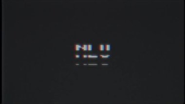 Retro video oyunu Neo kelime metin bilgisayar eski tv arıza parazit gürültü ekran animasyon sorunsuz döngü yeni kalite evrensel vintage hareket dinamik animasyonlu arka plan renkli neşeli video m