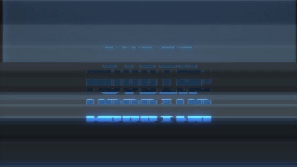 Retro videogame Cyperpesten word tekst computer oude tv glitch-storingen lawaai scherm animatie naadloze loops nieuwe kwaliteit universele vintage beweging dynamische geanimeerde achtergrond kleurrijke video m — Stockvideo