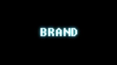 Retro videogame marka kelime metin bilgisayar eski tv arıza parazit gürültü ekran animasyon sorunsuz döngü yeni kalite evrensel vintage hareket dinamik animasyonlu arka plan renkli neşeli video m