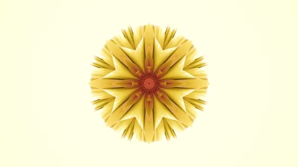 Ornamentale fiore caleidoscopio movimento modello animazione sfondo - Nuova forma vacanza di qualità colorato movimento universale dinamico animato gioioso fresco bel video musicale — Video Stock