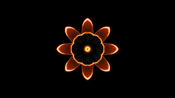 Fleur ornementale fleur kaléidoscope motif mobile animation fond - Nouvelle forme de vacances de qualité coloré mouvement universel dynamique animé joyeux cool belle séquence vidéo de musique — Video