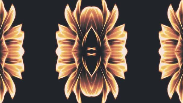 Flores ornamentais caleidoscópio flor movimento padrão animação fundo - Nova qualidade feriado forma colorido movimento universal dinâmico animado alegre legal legal vídeo de música — Vídeo de Stock