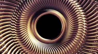 Sıvı altın metal zincir göz döner hareketli grafik yeni kalite endüstriyel techno inşaat fütüristik serin güzel neşeli video görüntüleri arka plan sorunsuz döngü Animasyon 3d hareket daireler