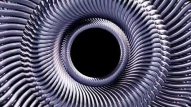 Gümüş metal zinciri göz döner hareketli sıvı sorunsuz döngü Animasyon 3d hareket grafik yeni kalite endüstriyel techno inşaat fütüristik serin güzel neşeli video görüntüleri arka plan daire