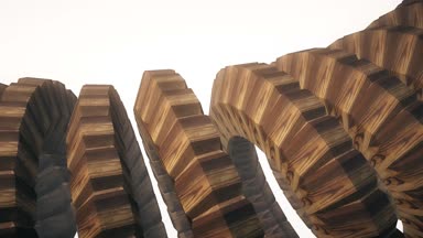 Yılan solucan omurga gibi 3d ahşap vites mekanizması sorunsuz döngü soyut animasyon arka plan yeni kalite renkli serin güzel güzel video görüntüleri döndürme