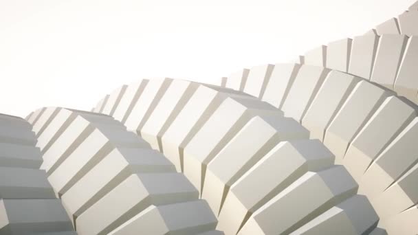 蛇蠕虫脊柱像3d 齿轮旋转机构无缝循环抽象动画背景新质量彩色酷漂亮的视频画面 — 图库视频影像