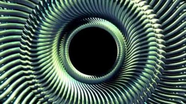 Yeşil metal zinciri göz döner hareketli sıvı sorunsuz döngü Animasyon 3d hareket grafik yeni kalite endüstriyel techno inşaat fütüristik serin güzel neşeli video görüntüleri arka plan daire