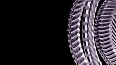 öğeleri sorunsuz döngü Animasyon 3d hareket grafik yeni kalite endüstriyel techno inşaat fütüristik serin güzel neşeli video görüntüleri arka plan hareketli dönen altın gümüş metal dişli zincir