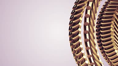 öğeleri sorunsuz döngü Animasyon 3d hareket grafik yeni kalite endüstriyel techno inşaat fütüristik serin güzel neşeli video görüntüleri arka plan hareketli dönen altın altın metal dişli zincir
