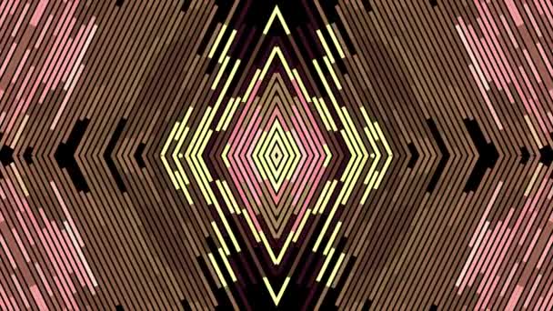 Абстрактний м'який коричневий колір рухається діагональний піксельний блок анімації Нове якісне свято універсальний рух динамічний анімований барвистий радісний гламур ретро старовинні танцювальні відеозаписи — стокове відео