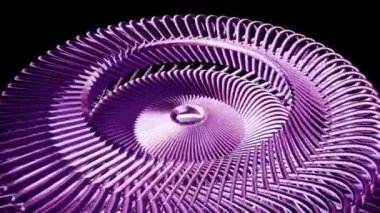 Mor metal zinciri göz döner hareketli sıvı sorunsuz döngü Animasyon 3d hareket grafik yeni kalite endüstriyel techno inşaat fütüristik serin güzel neşeli video görüntüleri arka plan daire