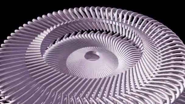 Öğeleri sorunsuz döngü Animasyon 3d hareket grafik yeni kalite endüstriyel techno inşaat fütüristik serin güzel neşeli video görüntüleri arka plan hareketli dönen altın gümüş metal dişli zincir — Stok video