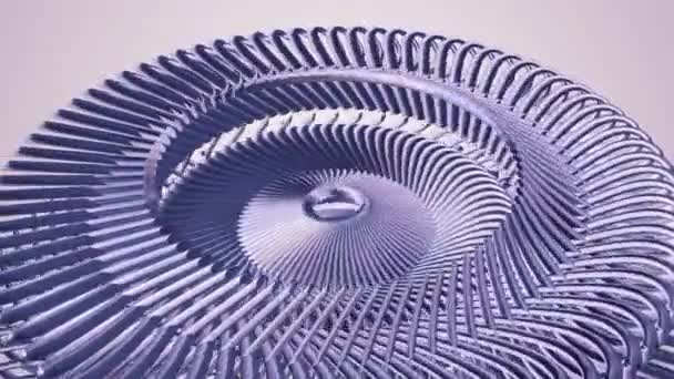 Движущиеся вращающиеся золотые серебряные металлические шестерни элементы цепи бесшовные петли анимации 3D движения графики фон новое качество промышленного техно строительства футуристический прохладно приятный радостный видеоматериал — стоковое видео