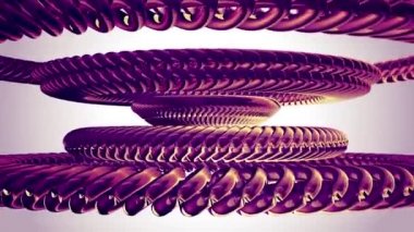 Mor metal zinciri göz döner hareketli sıvı sorunsuz döngü Animasyon 3d hareket grafik yeni kalite endüstriyel techno inşaat fütüristik serin güzel neşeli video görüntüleri arka plan daire