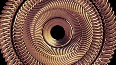 öğeleri sorunsuz döngü Animasyon 3d hareket grafik yeni kalite endüstriyel techno inşaat fütüristik serin güzel neşeli video görüntüleri arka plan hareketli dönen altın altın metal dişli zincir