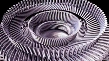 öğeleri sorunsuz döngü Animasyon 3d hareket grafik yeni kalite endüstriyel techno inşaat fütüristik serin güzel neşeli video görüntüleri arka plan hareketli dönen altın gümüş metal dişli zincir