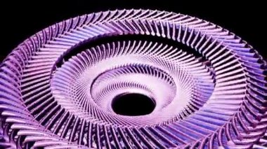 Mor metal zinciri göz döner hareketli sıvı sorunsuz döngü Animasyon 3d hareket grafik yeni kalite endüstriyel techno inşaat fütüristik serin güzel neşeli video görüntüleri arka plan daire