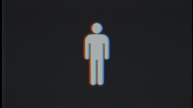 basit adam sembol aksaklık ekran bozulma Vhs Tv ekran animasyon sorunsuz döngü arka plan - yeni kalite evrensel yakın vintage dinamik animasyonlu renkli neşeli serin güzel video