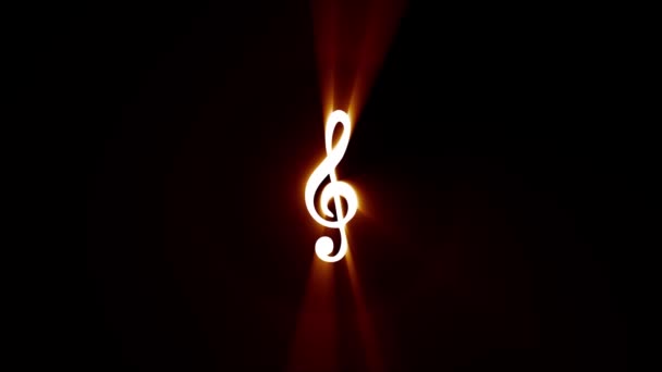 Νευρικός σύμβολο τριπλής clef μουσική Rgb εμφανίζει animation φόντο αδιάλειπτη βρόχο νέα ποιότητα καθολική κοντινό vintage δυναμική κινούμενα πολύχρωμο χαρούμενη δροσερό ωραίο βίντεο — Αρχείο Βίντεο