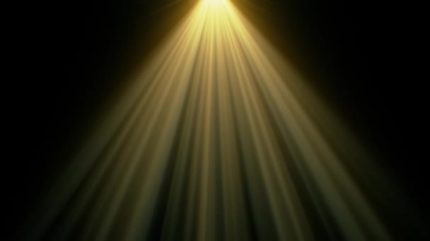 Gouden hemel lichtstralen above zachte optische lens flares glanzende animatie kunst achtergrond - nieuwe kwaliteit natuurlijke verlichting lamp stralen glanzend effect dynamische kleurrijke vakantie heldere videobeelden — Stockvideo