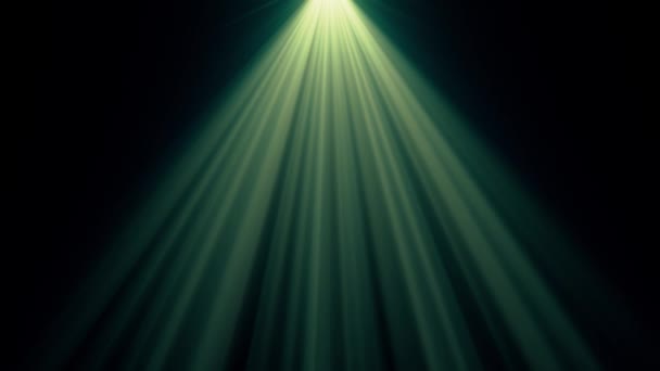 Groene hemel lichtstralen above zachte optische lens flares glanzende animatie kunst achtergrond - nieuwe kwaliteit natuurlijke verlichting lamp stralen glanzend effect dynamische kleurrijke vakantie heldere videobeelden — Stockvideo