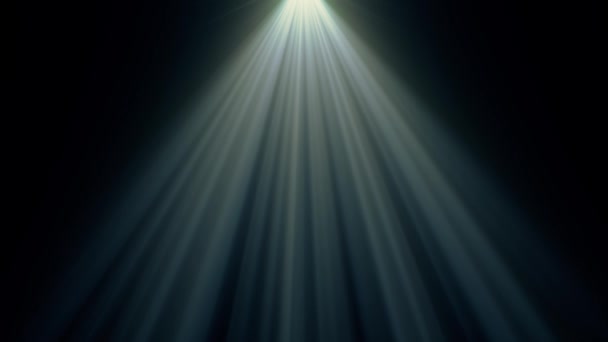 Weiße Himmelsstrahlen von oben weiche optische Linse fackelt glänzende Animation Kunst Hintergrund - neue Qualität natürliches Licht Lampe Strahlen glänzende Wirkung dynamische bunte Urlaub helle Videoaufnahmen — Stockvideo