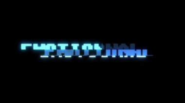 Retro videogame duygusal kelime metin bilgisayar eski tv arıza parazit gürültü ekran animasyon sorunsuz döngü yeni kalite evrensel vintage hareket dinamik animasyonlu arka plan renkli neşeli video m