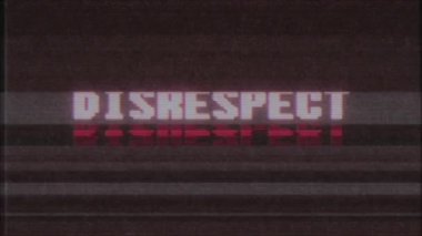 Retro videogame saygısızlık kelime metin bilgisayar eski tv arıza parazit gürültü ekran animasyon sorunsuz döngü yeni kalite evrensel vintage hareket dinamik animasyonlu arka plan renkli neşeli video m