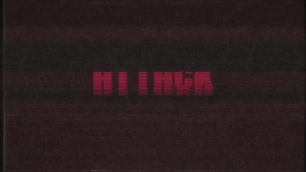 rétro jeu vidéo ATTACK mot texte ordinateur vieux tv glitch interférence bruit écran animation boucle transparente Nouvelle qualité universel vintage mouvement dynamique animé fond coloré joyeux vidéo m 