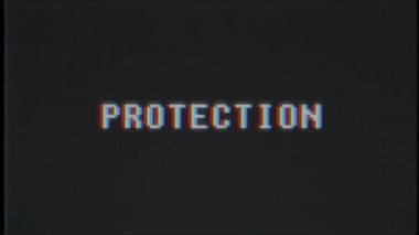 Retro video oyunu koruma kelime metin bilgisayar tv arıza parazit gürültü ekran animasyon sorunsuz döngü yeni kalite evrensel vintage hareket dinamik animasyonlu arka plan renkli neşeli video m